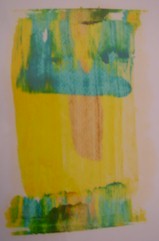 Hanna Werner "Farbbltter"  l auf Transparentpapier 2002 20.5 x 14.5 cm