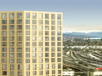 Visualisierung Mobimo Tower Visualisierung Mobimo Tower (vom Hochbauamt der Stadt Zürich 2011)