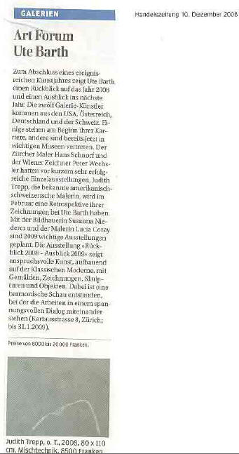 Artikel von Karin Bachofen Handelszeitung 10.12.08